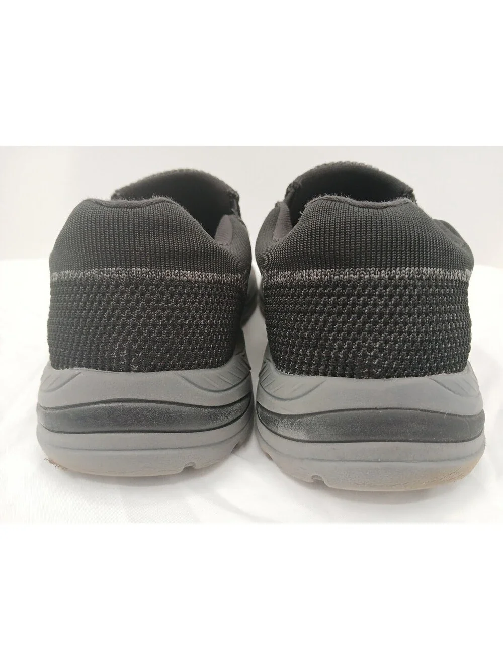Skechers Air Cooled Arch Fit Shoes Mens 9.5 Gray Black Slip-on Loafers  Casual